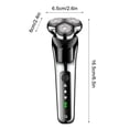 thumbnail image 3 of Iumwxz Men’s Electric Shaver Rechargeable Bald Face Wet Dry Waterproof Floating Razor 3 Head LED Display Removable USB Charging Travel Barber Grooming Shaving Kit 5V 700mAh 1pc, 3 of 9