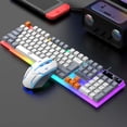 thumbnail image 2 of Wired Keyboard Mouse Combo with RGB Lighting, Mechanical Feel Keys, USB Wired, 16000 DPI for Office and Game, 2 of 6