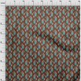 thumbnail image 3 of oneOone Cotton Cambric Fabric Leaves & Floral Block Print Fabric BTY 56 Inch Wide, 3 of 4