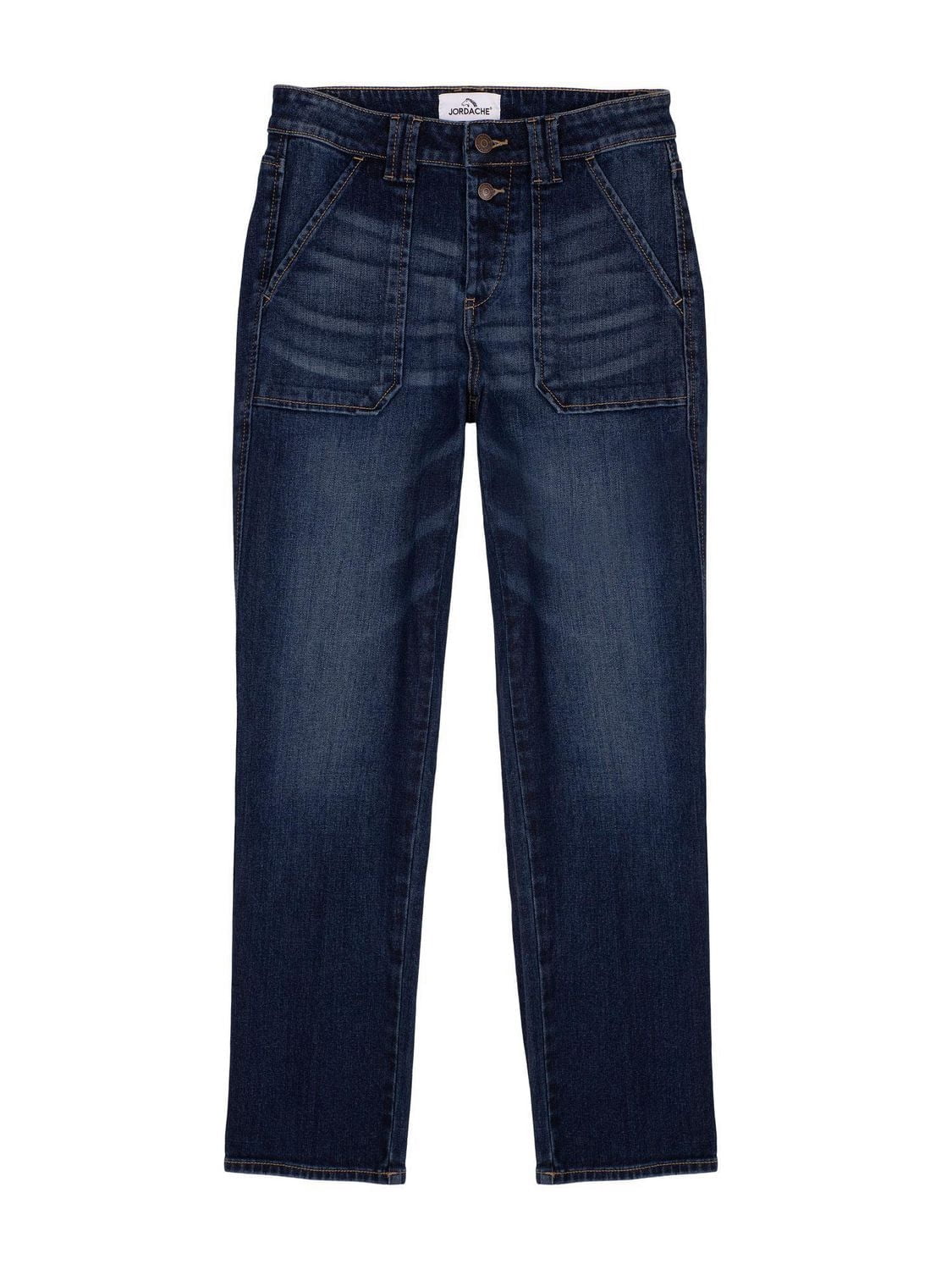 Jordache Women's 2 Exposed Button Fly Utility