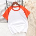 thumbnail image 2 of FAIWAD Unisexe Garçons Filles T-Shirts à Manches Courtes Tout-Petits Bébé Col Rond Été Coton à Blocs de Couleur, 2 of 3