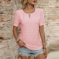 thumbnail image 1 of Liquidation des Offres du Jour! Blouses à Col Rond à Manches Courtes Unies pour Femmes, Haut Décontracté et Confortable pour Temps Chaud, Bureau Ou Jeu Soldes Aujourd'hui Liquidation!, 1 of 5