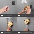 thumbnail image 3 of 2-Pack Rechargeable LED Integrated Wall Sconce, Gold Finish, White Fabric Shade, 3-Step Dimmer Touch Switch, 5ft USB-C Charging Cords Included, Battery-Operated, Wireless, 3 of 10