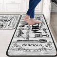 thumbnail image 3 of Kitchen Utensils Rugs Grey Kitchen Mats for Floor 2 Piece, Anti Fatigue Floor Mat for Kitchen, Kitchen Floor Mats for in Front of Sink and Kitchen Matt for Standing for Kitchen Decor 17"X30"+17"X47", 3 of 5