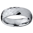 thumbnail image 3 of Men's 6MM Multi-faceted Tungsten Carbide Wedding Band Ring, 3 of 4
