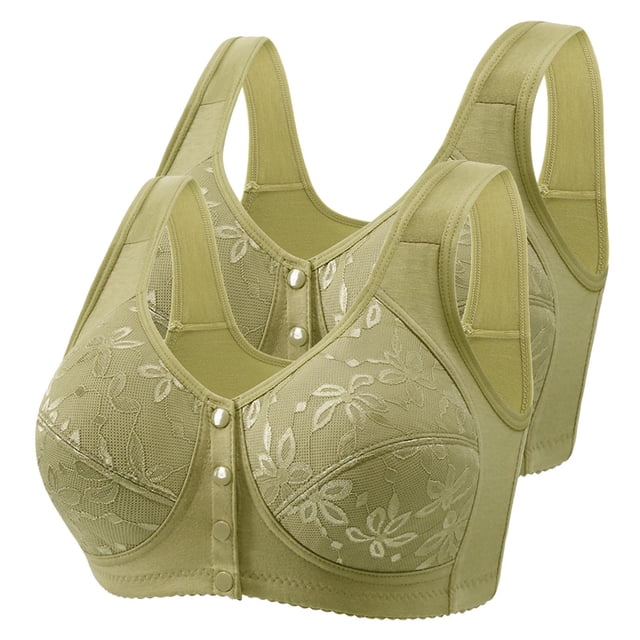 Wancir Bras for Women 2025 New 2PC Woman's Embroidery Thin Style Ventilate Large Size Bra without Steel Rim