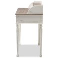 thumbnail image 4 of Baxton Studio Anjou Bureau d'Écriture en Blanc et Naturel, 4 of 5