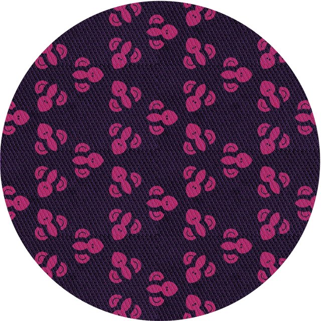 Ahgly Company Tapis d'Intérieur Lavable en Machine Carré Transitionnel Magenta Foncé Violet, 3 Pieds Carré