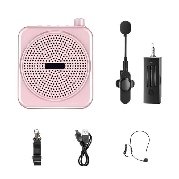 Portable Megaphone Voice Amplifier Horn with Corded Microphone Earphone for Teachers ,Loud Volume