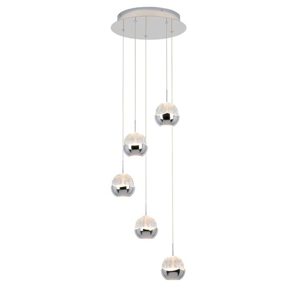 Artika Oracle Modern LED Pendant Light Fixture, Chrome