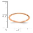 thumbnail image 3 of Diamond2Deal 14k Or Rose 1.2mm Milgrain Bande Empilable pour Femmes Taille 7, 3 of 3