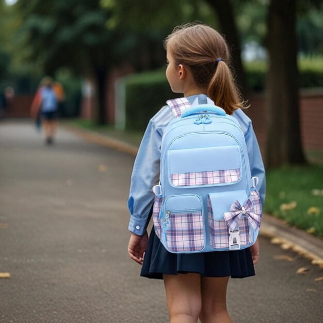 Vaidha Cute Girls' Lightweight Backpack With Bowknot Suitable For Primary And Junior Good School Students