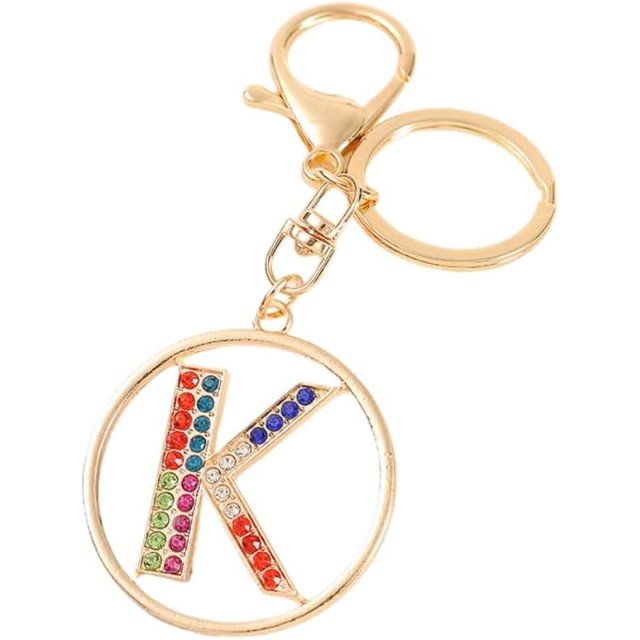 Letter Keychain,26 Letters A-Z Decorative Letter Keychain,Name Keychain for Women Girls Men Teenager Gift