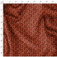 thumbnail image 4 of Soimoi Tissu Popeline de Coton Rouge Imprimé Floral Feuilles & Trèfle au Mètre 42 Pouces de Large, 4 of 5