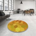 thumbnail image 4 of Ahgly Company Tapis d'Intérieur Lavable en Machine Carré Orange Rouge Orange Transitionnel, 7 Pieds Carré, 4 of 7