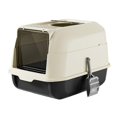 thumbnail image 3 of Cat Litter Box with Lid Enclosed Front Entry Top Exit Large Kitty Litter Pan Black, 3 of 8
