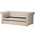 thumbnail image 4 of Baxton Studio Mabelle Fabric Daybed with Trundle in Light Beige, 4 of 8