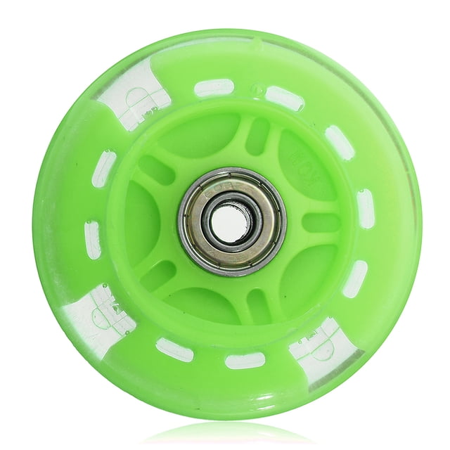 Maoww Roue de Trottinette pour Enfants en Métal Portable 80 mm Remplacement Réparation Patin à Roulettes Patin en Ligne Roues Colorées Pièce Composant Vert