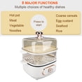 thumbnail image 3 of 1200W Electric Food Steamer, 2 Tier Steamer Pot Steaming Cookware with 10.5L Stackable Baskets and 2.5L  Electric Hot Pot,  for Cooking Vegetables, Seafood, Soups, Stews, 3 of 7