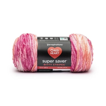 Red Heart® Super Saver® Bitty Stripes™ Yarn, Acrylic #4 Medium, 10oz/283g, 515 Yards