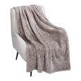 thumbnail image 1 of HOMETRENDS Dark Grey Mélange Plush Throw, 1 of 4