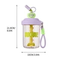 thumbnail image 3 of Dvkptbk Mixing Cup Stirring Cup Student White Collar Coffee Protein Powder Plastic Water Cup Cute Handheld Large Capacity Straw Cup Capacity 580ml Home Essentials, 3 of 4