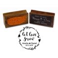 thumbnail image 1 of Printtoo Round Personalized Wedding Favor Stamp Custom Wood Mounted Stamp Let Love Grow Rubber Stamper-1.96 Inches Diamater, 1 of 4