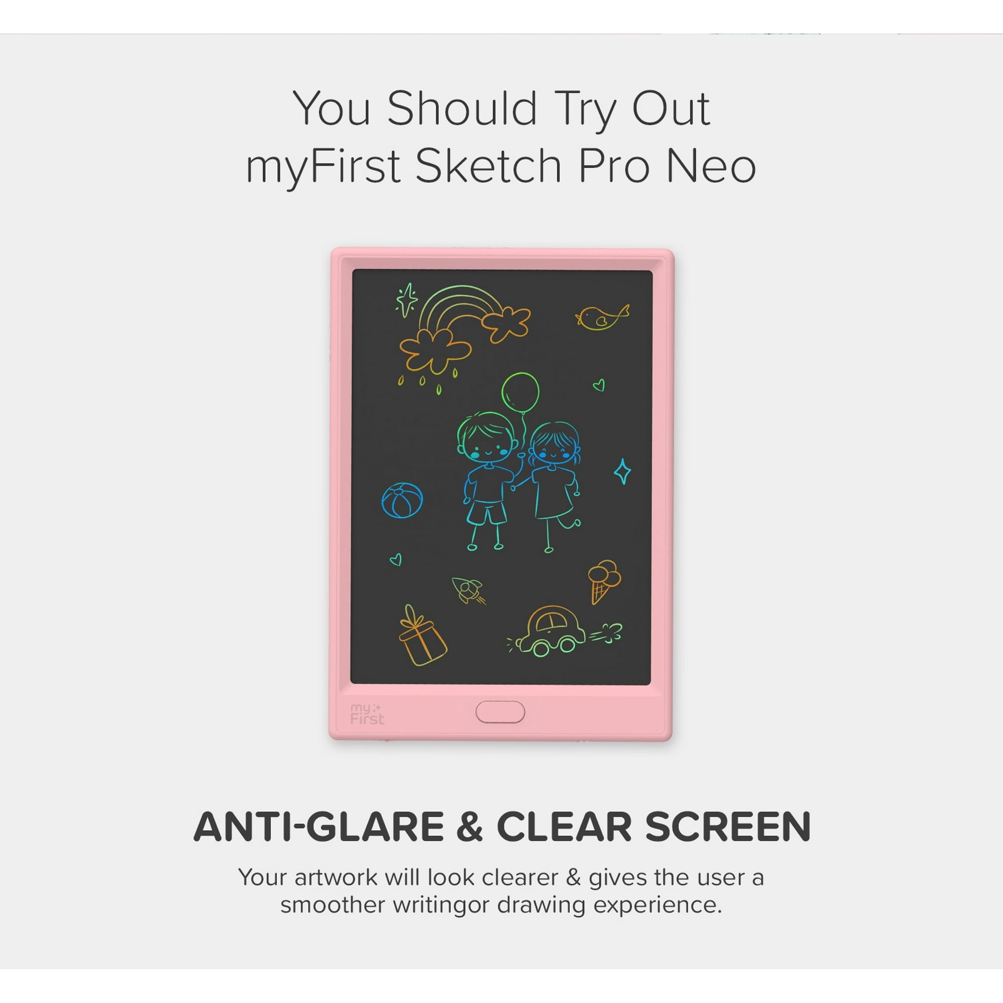 myFirst Sketch Pro Neo - Tablette à écrire LCD, tablette de dessin pour enfants (Couleur bleue)