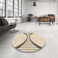 thumbnail image 4 of Ahgly Company Tapis d'Intérieur Lavables à la Machine, Carrés, Style Transitionnel, Mocassin Beige, Tapis de Zone, 5 Pieds Carré, 4 of 7
