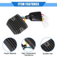 thumbnail image 4 of Unique Bargains Motorcycle Rectifier Voltage Regulator for Honda CBR600RR 2003-2006, Durable Metal Titanium Tone, 4 of 7