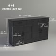 thumbnail image 3 of HOMCOM Sideboard Cabinet, Coffee Bar Cabinet with Drawers, Distressed Black, 3 of 10