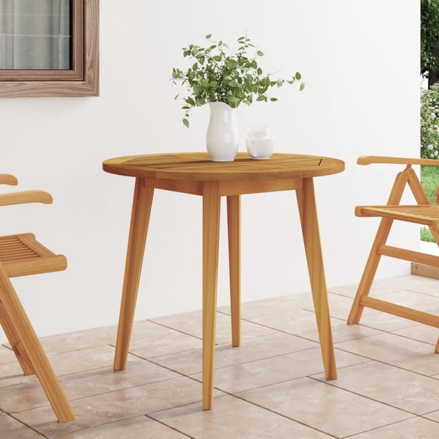 vidaXL Garden Table Ø85x75 cm Solid Wood Acacia