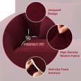 thumbnail image 4 of 2024 Jacquard Stretch Sofa Slipcover Textured Non Slip Couch Cover  Loveseat  Dark Gray, 4 of 6