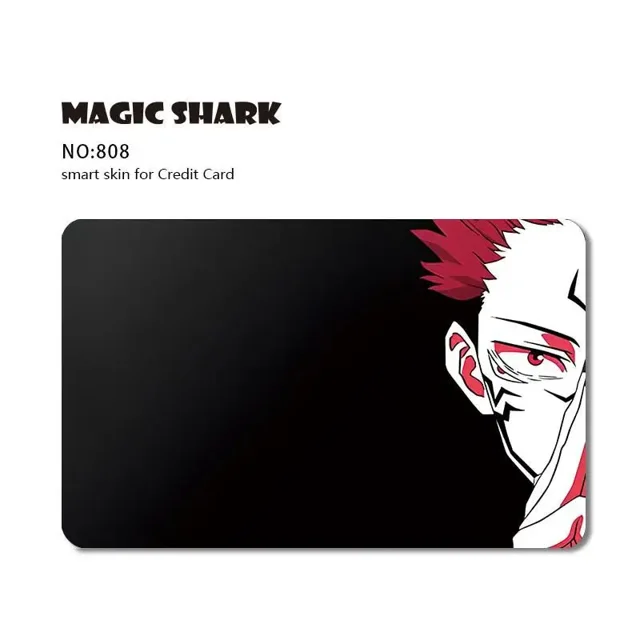Fashion Cartoon Anime Game PVC Matte Film Sticker Case Skin for Credit Card Big Small No Chip 808 Small Chip