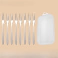 thumbnail image 2 of Dvruxg Stainless Steel Fruit Fork Set, Wooden Handle Tableware Utensils, Mini Dessert Picks for Parties & Home Dining Use, 2 of 5