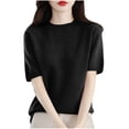 thumbnail image 1 of KIHOUT Nouveaux Hauts de Mode d'Été pour Femmes 2024, Veste Sans Manches à Col Rond pour Dames, Couleur Unie, Mode Décontractée, Noir TG, 1 of 3