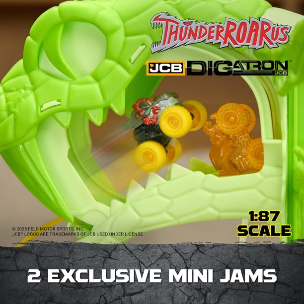 Monster Jam Mini Jams, Cobra's Crazy Escape Playset with 2 Monster