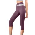 thumbnail image 1 of Birdeem Womens Color Matching Hip Lifting High Waist Exercise Pants Yoga Capris Pants, 1 of 7