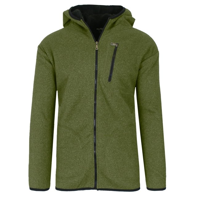 Women‘s Loose Fitting Tech Sherpa Fleece-Lined Zip Hoodie With Chest Pocket