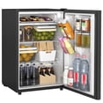thumbnail image 1 of HOMCOM 4.5 Cu Ft Mini Fridge with Freezer, Wheels, Refrigerator, Black, 1 of 11