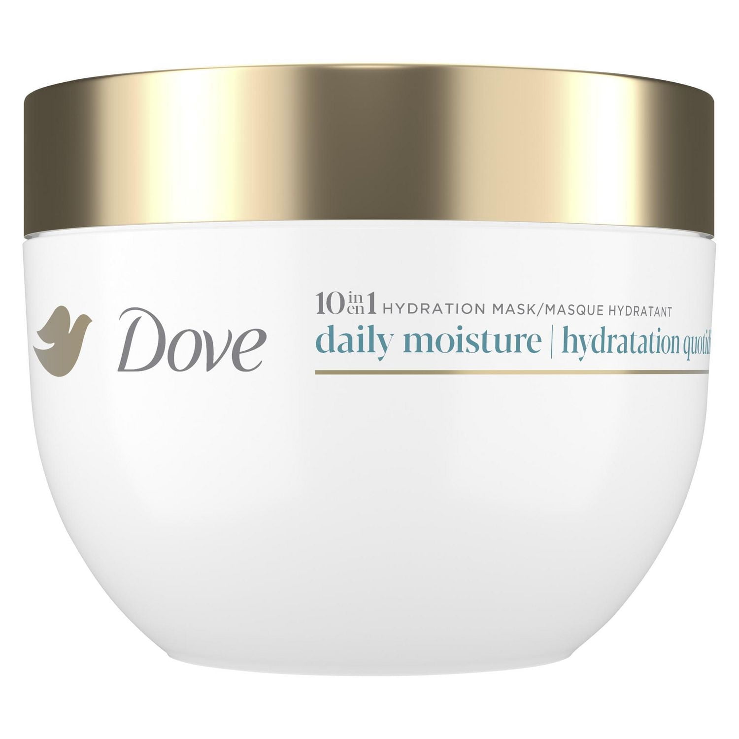 Dove Masque Hydratant 10-en-1 Hydratation Quotidienne pour Cheveux Secs avec Sérum à l'Acide Hyaluronique, 260 g