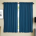 thumbnail image 1 of Blazing Needles Twill Drapery Panel (Set of 2), 63" by 52", Indigo, 1 of 2