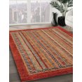 thumbnail image 2 of Ahgly Company Tapis d'Intérieur Carrés Abstraits Rouges Abstraits pour Aire, 5 Pieds Carré, 2 of 6