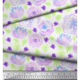 thumbnail image 3 of Soimoi Green Poly Georgette Fabric Floral Printed Craft Fabric by The Yard 42 Inch Wide, 3 of 3