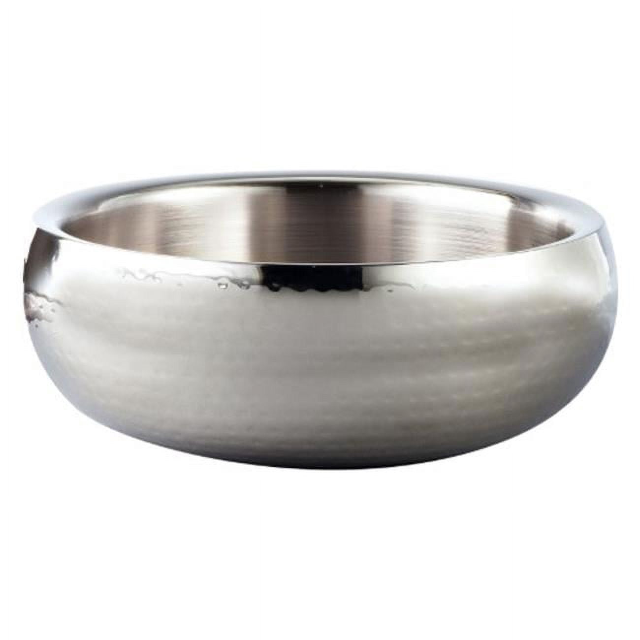 Leeber Hammered Salad Double Wall Bowl 11 in.