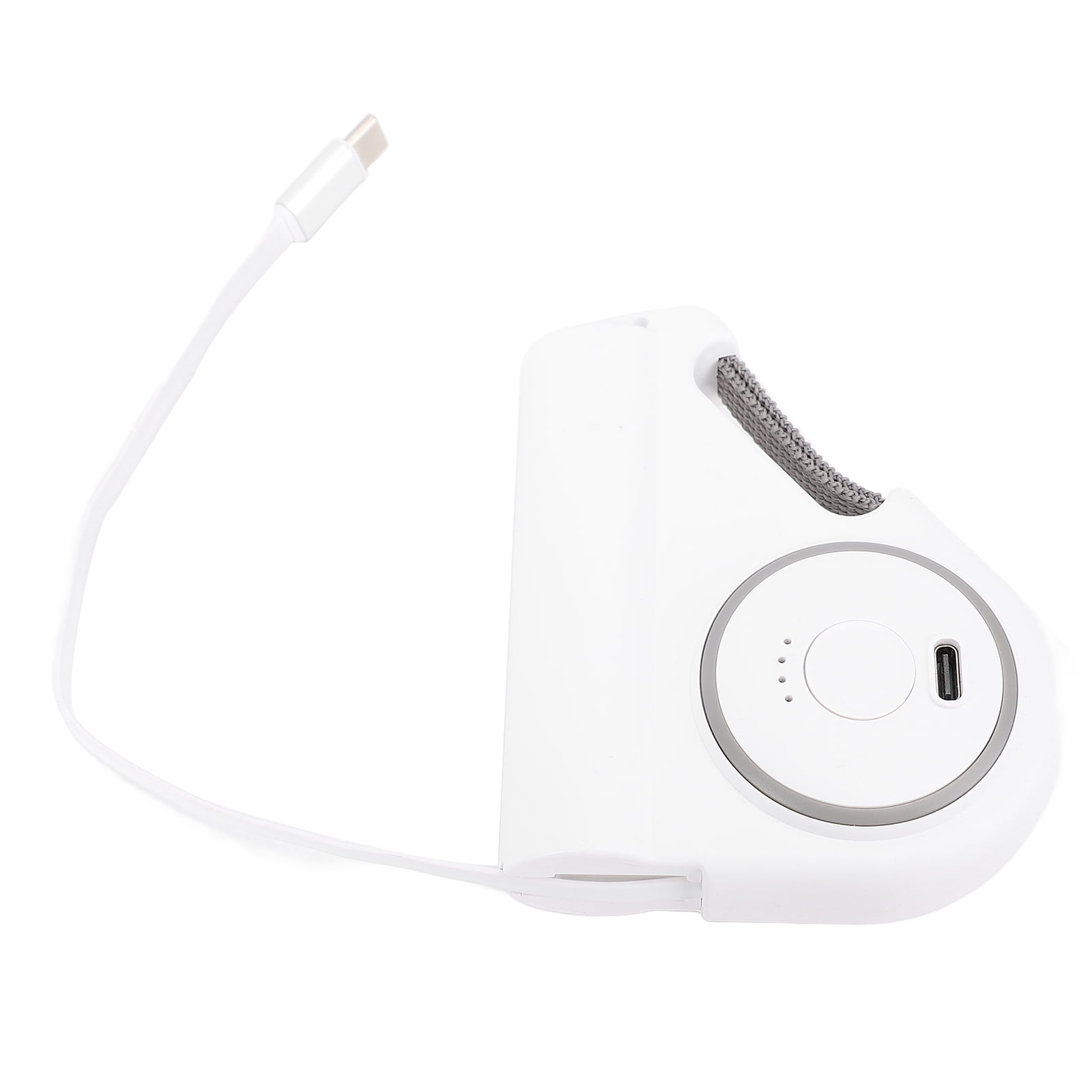 5000mAh Retractable Charger, Power Bank with 30In Cables, 22.5W Portable Charger LED Small Power Bank for Outdoor Travel