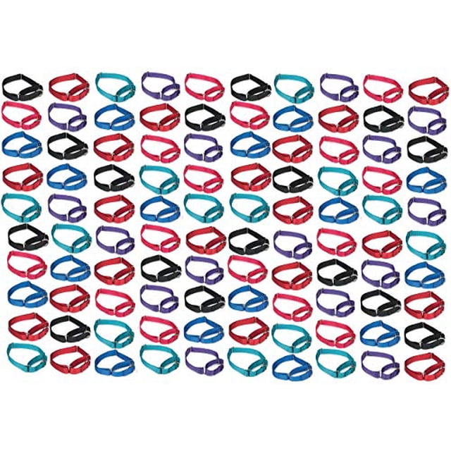MPP 100 Martingale Dog Collar Bulk Pack Shelter Rescue Vet Assorted Colors Pick Size (Large - 18 to 26 inch)