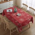 thumbnail image 4 of Merry Christmas Table Cloth Waterproof Spillproof Tablecolths Table Covers Christmas Snowman Tablecloth for Christmas Birthday Wedding Graduation Rectangle,60x84inches, 4 of 5