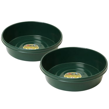 Little Giant Poêle Utilitaire Plate de 3 Gallons pour Aliments du Bétail, Verte (Lot de 2)