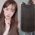 thumbnail image 2 of Perruque Cheveux Longs Féminins Demi-Bouchon Invisible Sans Couture Longue Droite, 2 of 5